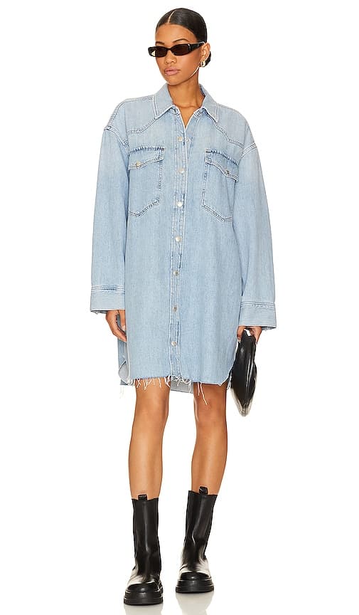 Jessa Shirt Dress In Flush - Image 1