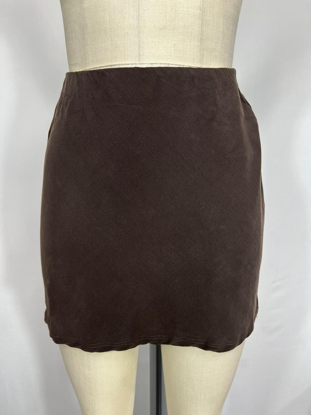 Mini Skirt In Espresso - Image 2