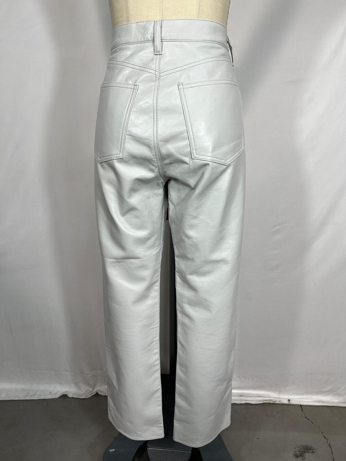 Recycled Leather 90's Pinch Waist In Wisp - Image 4