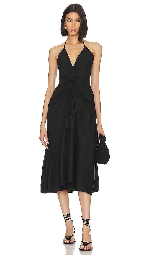 Stanza Midi Dress In Black - Image 1