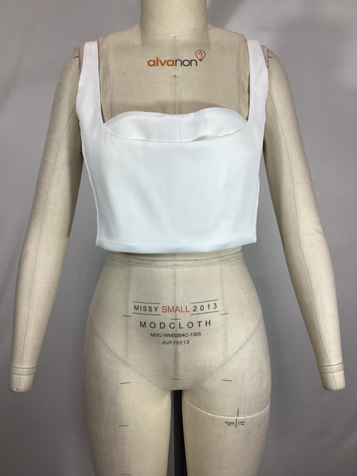 Celestin Cropped Top In Ivory - Image 3