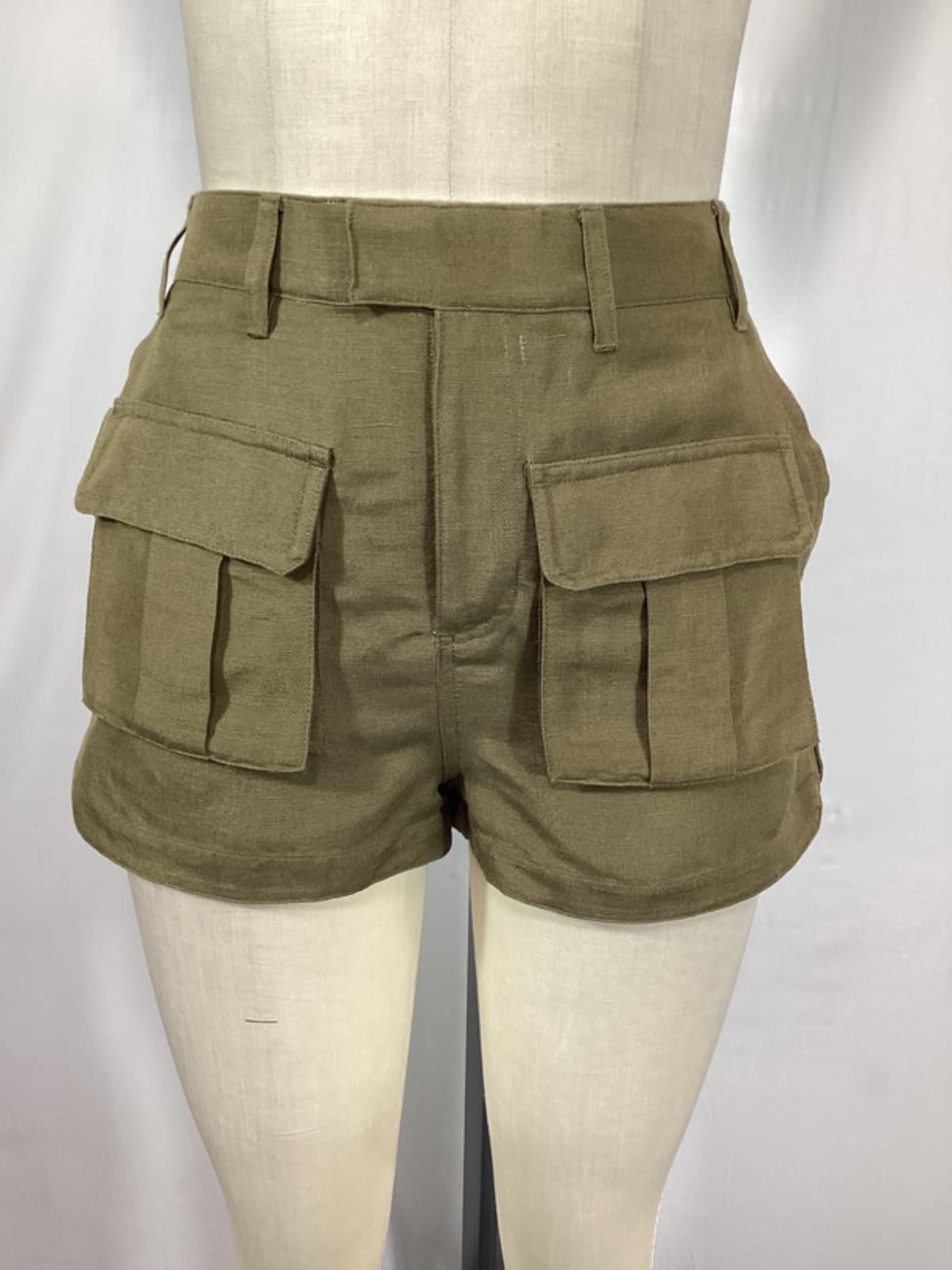 The Samy Short In Olive Green - Image 3