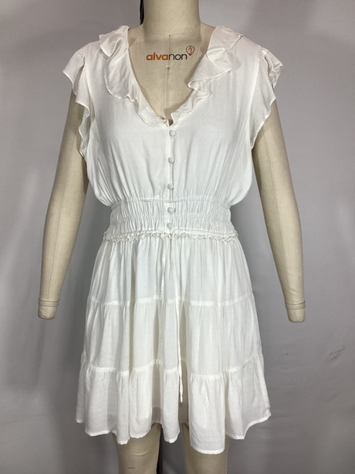 Paradis Mini Dress In White - Image 3