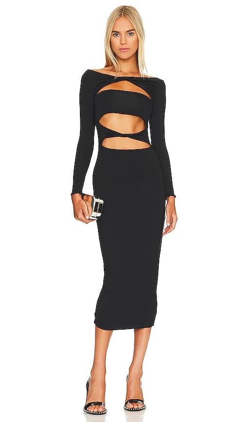 Lotus Dress In Black - Image 1