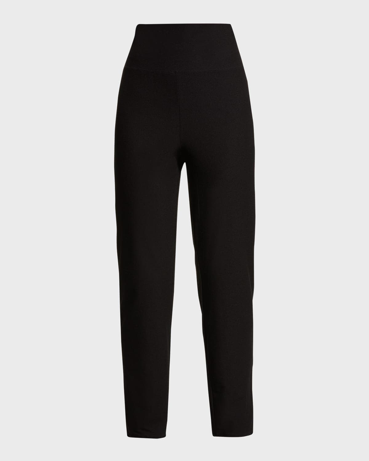 High-Waist Stretch Crepe Slim Ankle Pants - Image 1