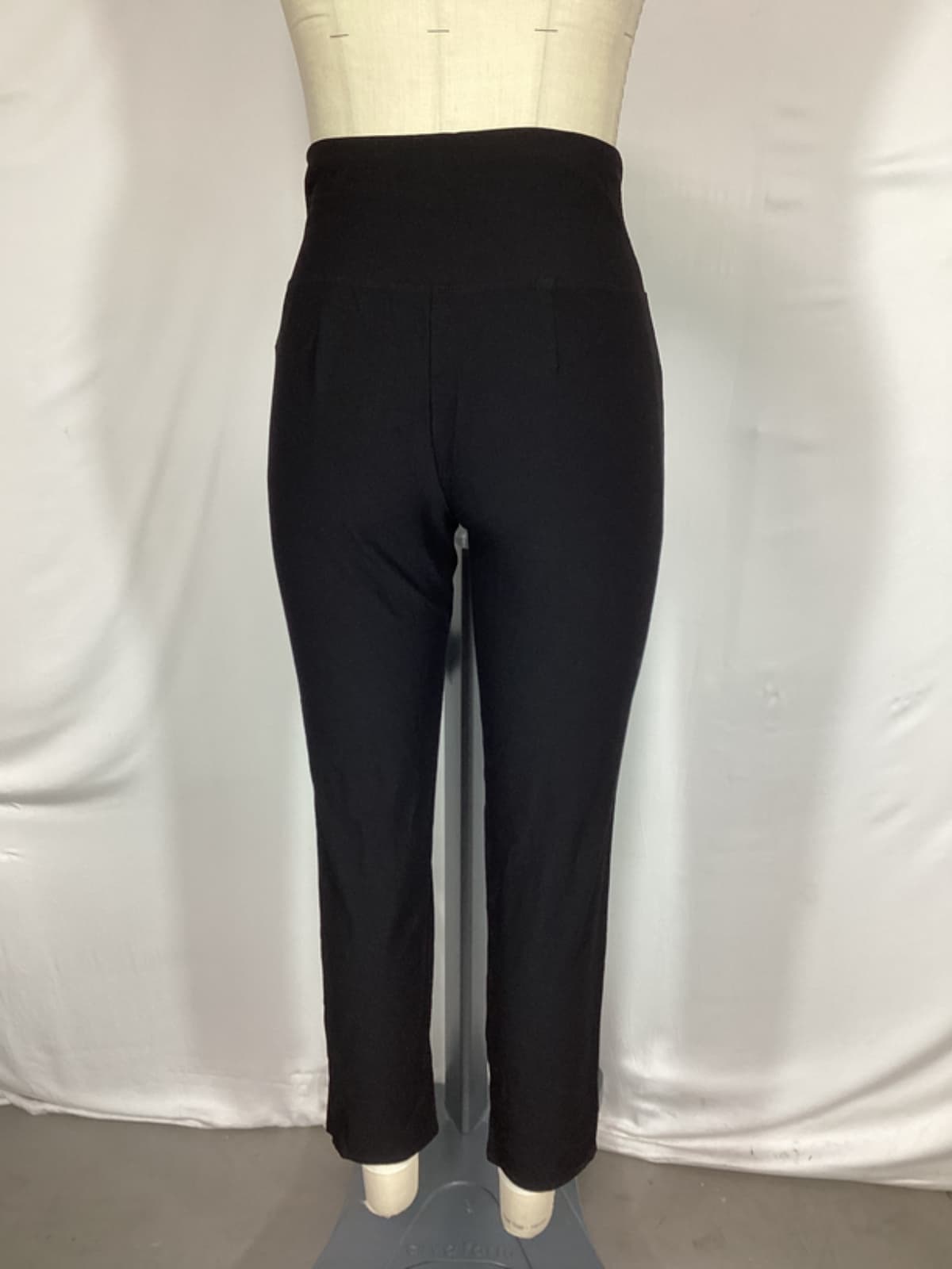 High-Waist Stretch Crepe Slim Ankle Pants - Image 3