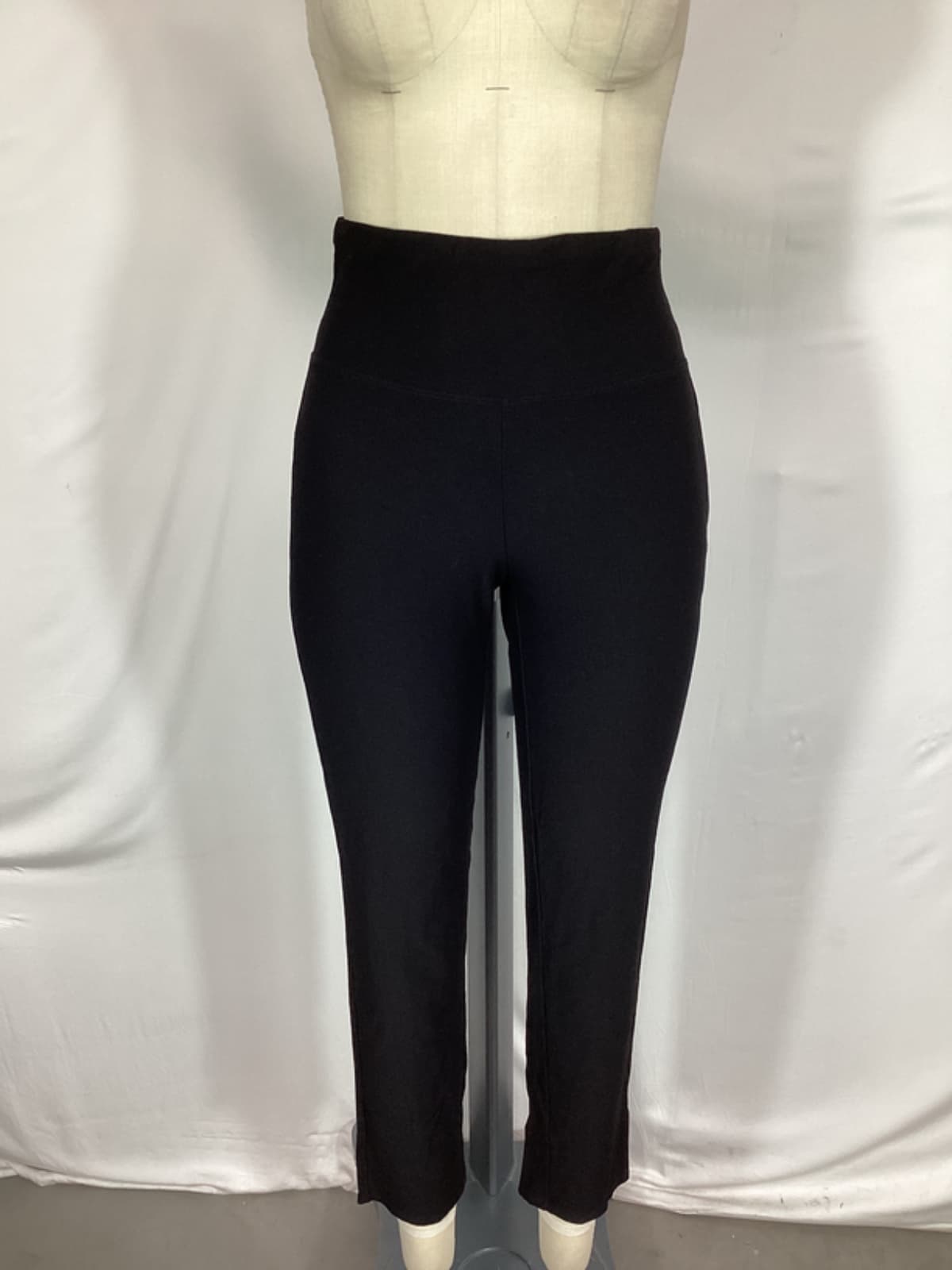 High-Waist Stretch Crepe Slim Ankle Pants - Image 2
