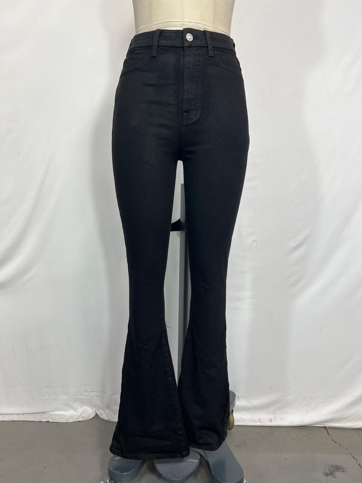 7 For All Mankind Ultra High Rise Skinny Boot In Coated Black - Image 2