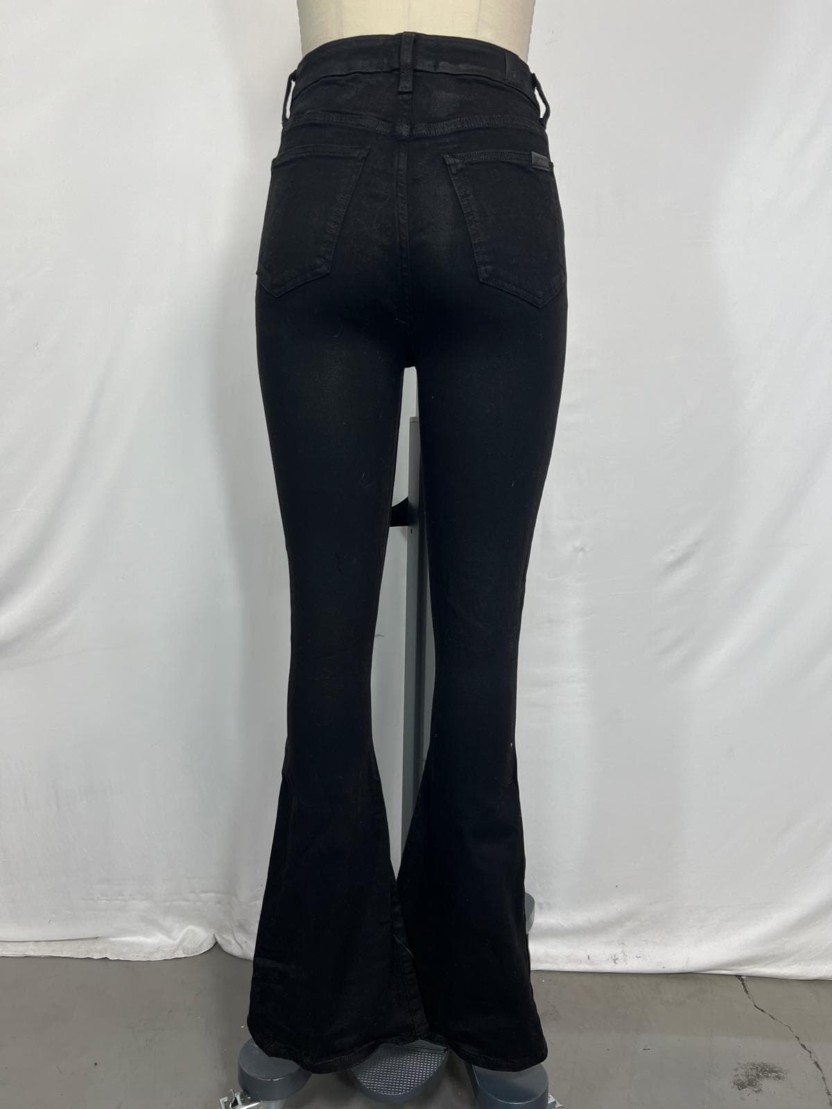 7 For All Mankind Ultra High Rise Skinny Boot In Coated Black - Image 3