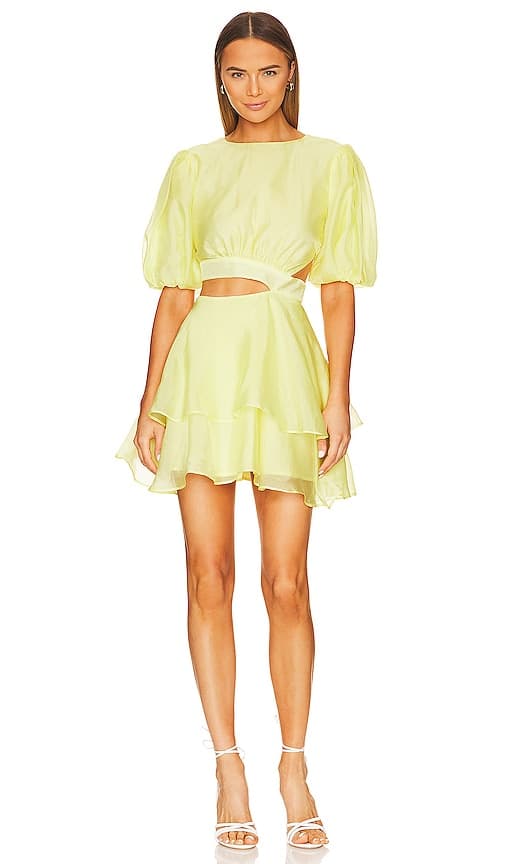 Enya Organza Mini Dress In Sunshine - Image 1