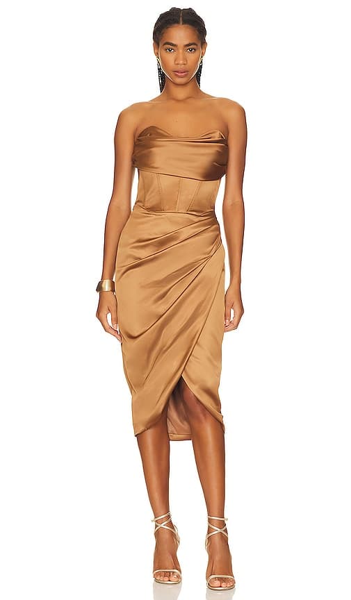 Jamila Corset Dress In Toffe - Image 1