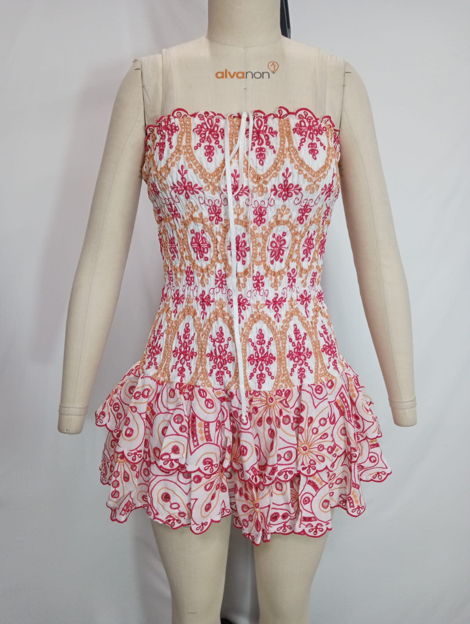 Megan Mini Dress In Pink Fruition - Image 4