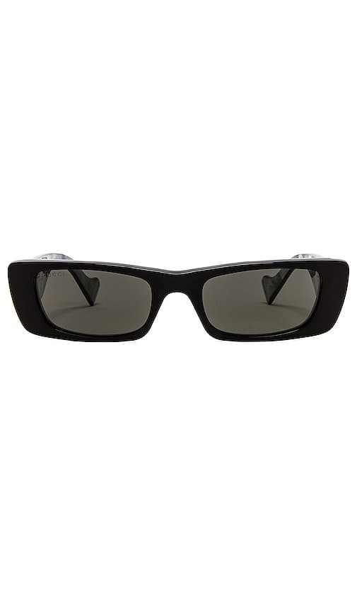 Slim Rectangular In Shiny Black & Grey Solid - Image 1