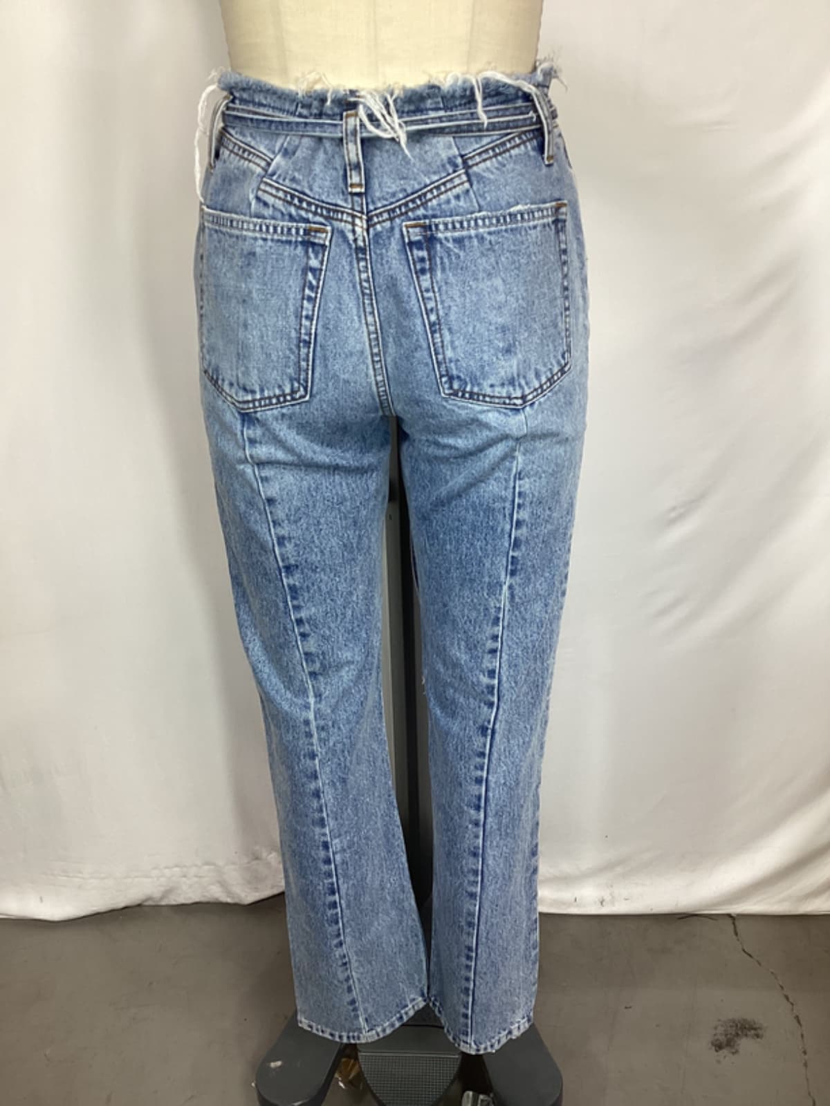 Adriana Belted Frayed Waist Slim Straight In Bisbee - Image 3