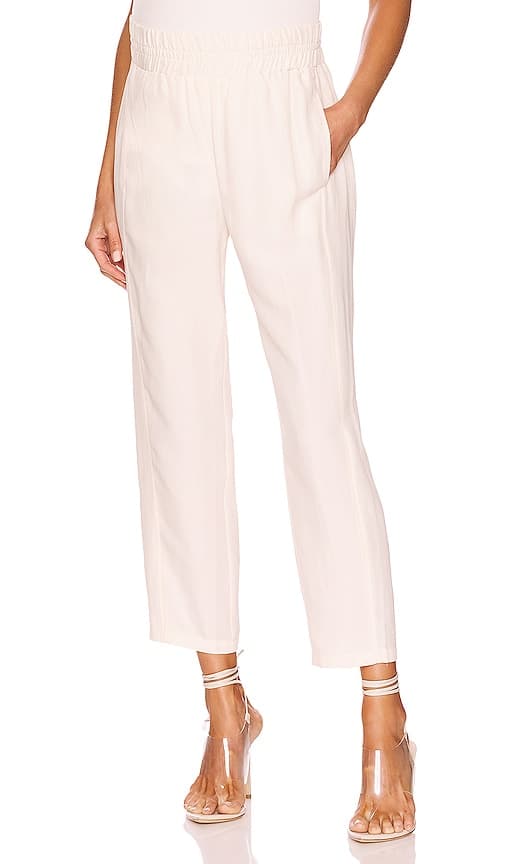 The Asher Maternity Pant In Ivory - Image 1