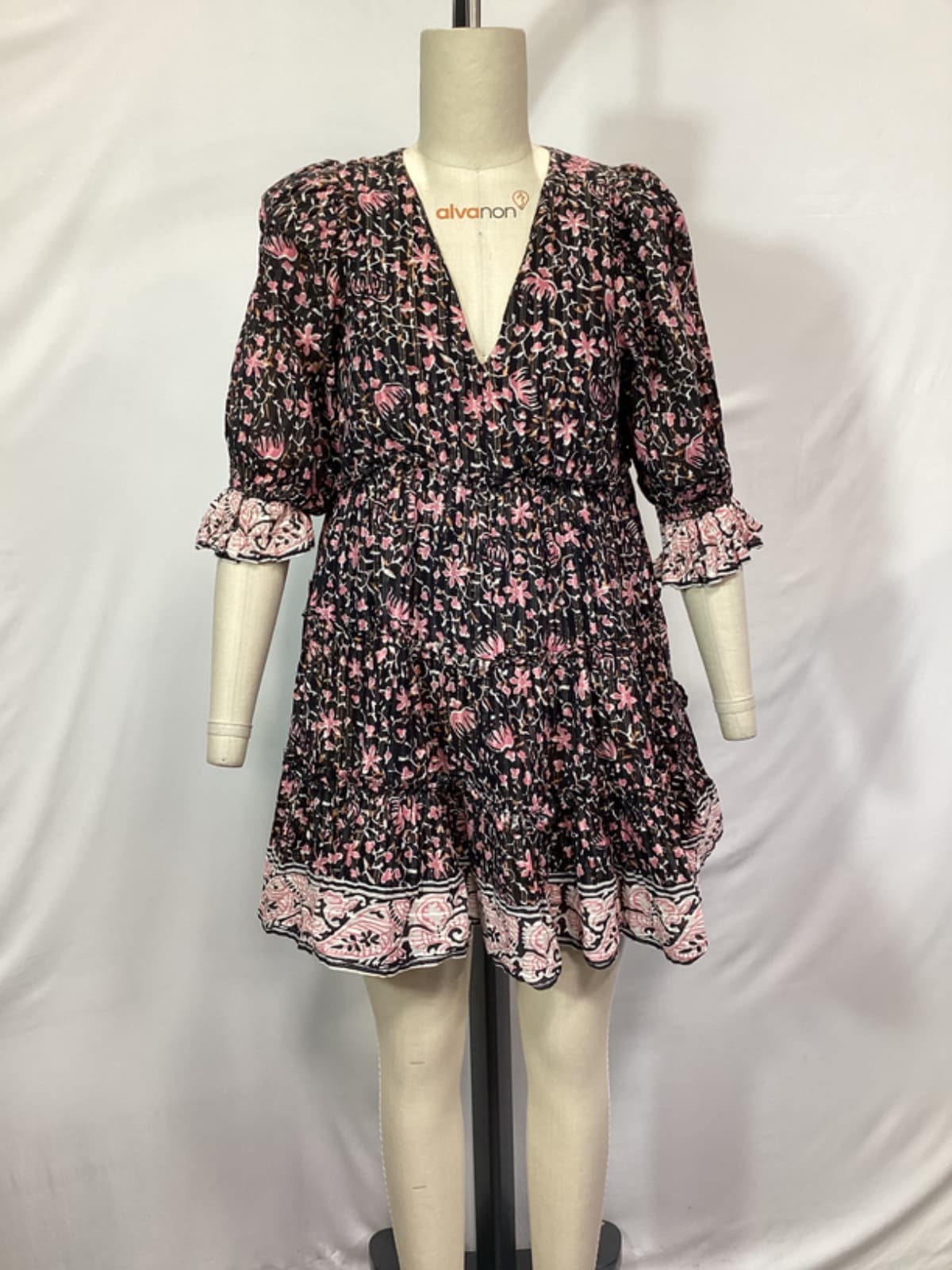 Lauren Mini Dress In Fan Print - Image 2
