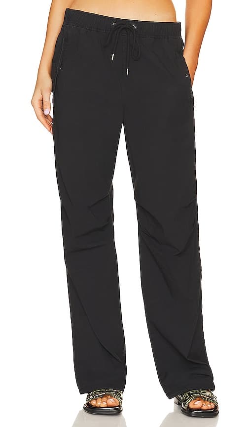 Stretch Supima Wide Leg Flight Pant In Black - Image 1