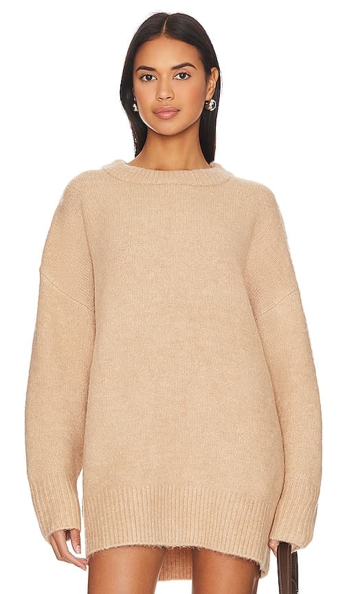 Cozy Sweater In Tan - Image 1