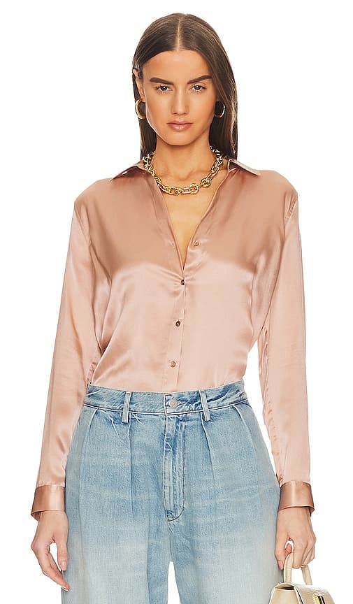 Tyler Blouse In Dusty Pink - Image 1