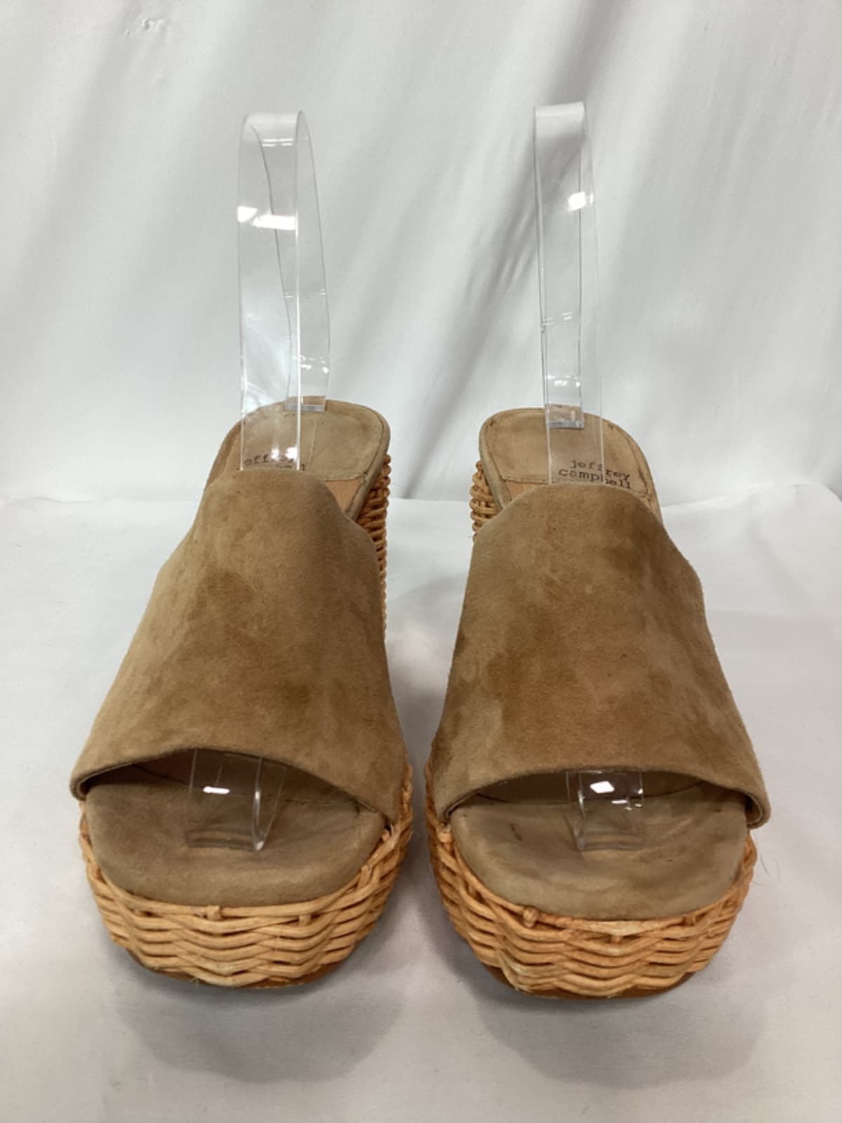 Magda Platform Mule In Tan Suede - Image 4