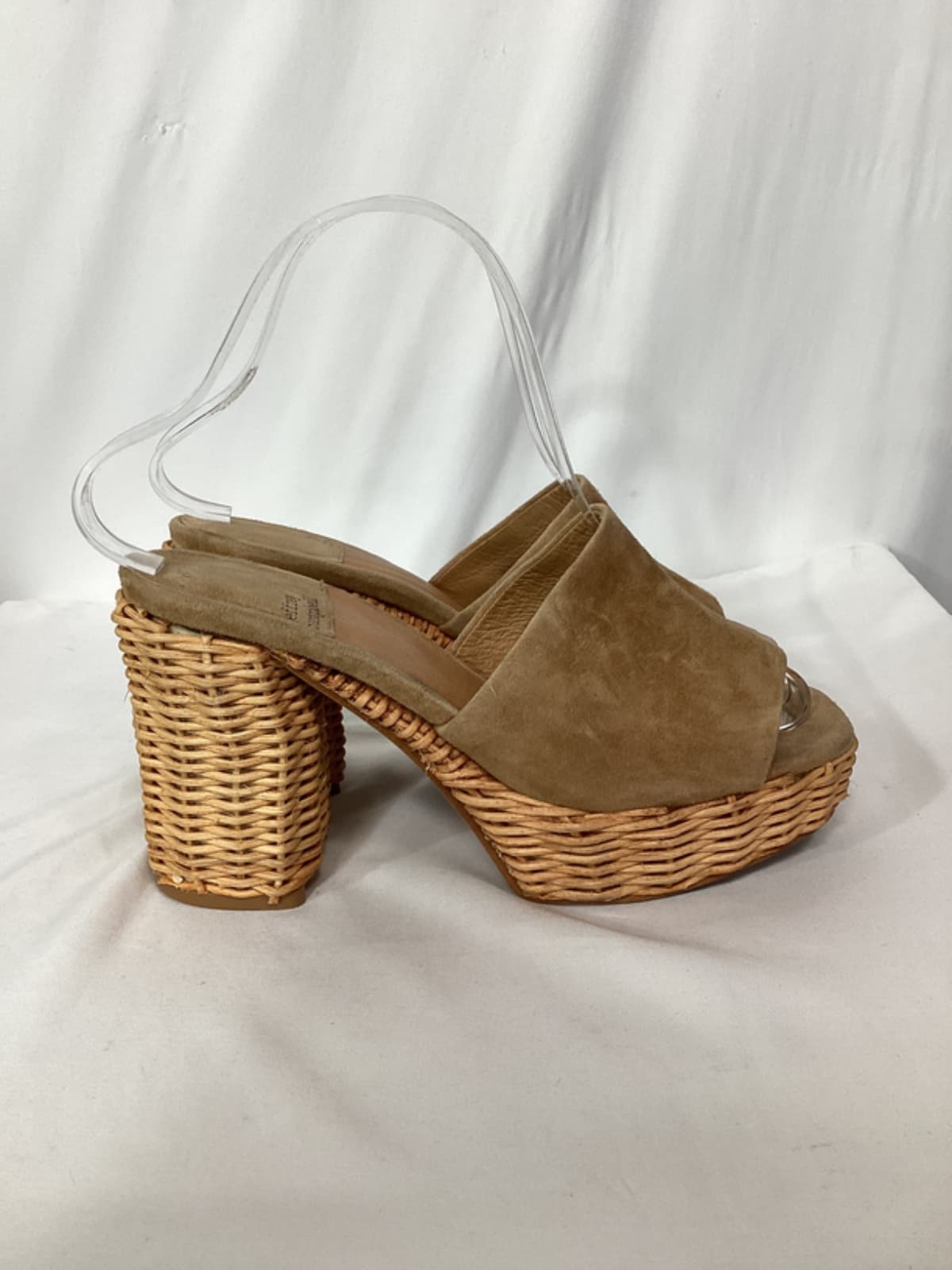 Magda Platform Mule In Tan Suede - Image 3