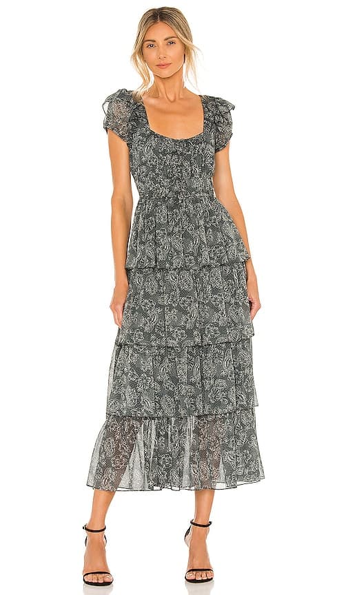 Moss Dress In Charcoal & Ivory - Image 3