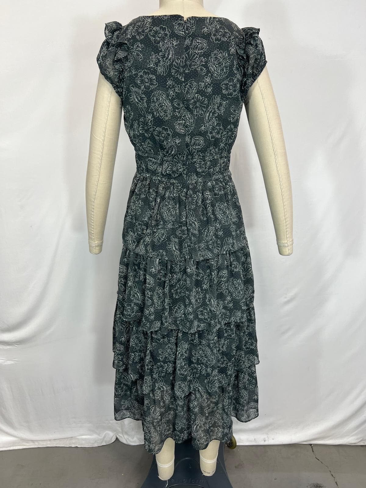 Moss Dress In Charcoal & Ivory - Image 2