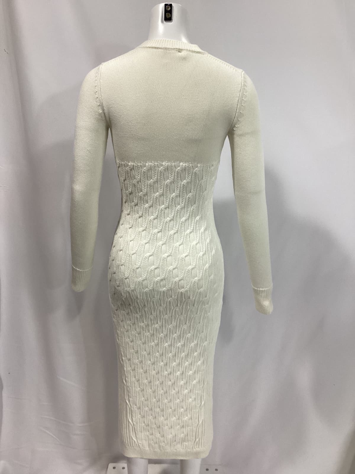 Talasi Cable Midi Dress In Ivory - Image 3