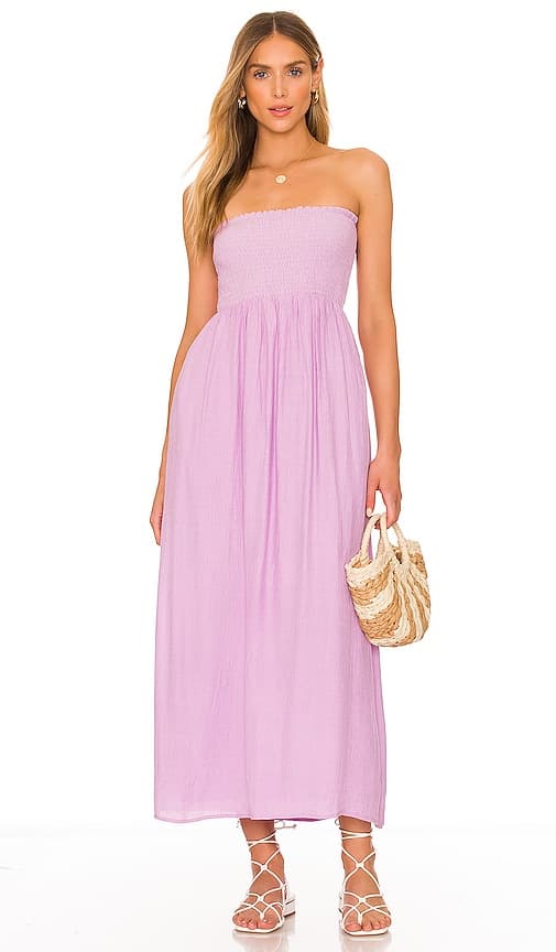 Fielle Midi Dress In Lavender Purple - Image 1