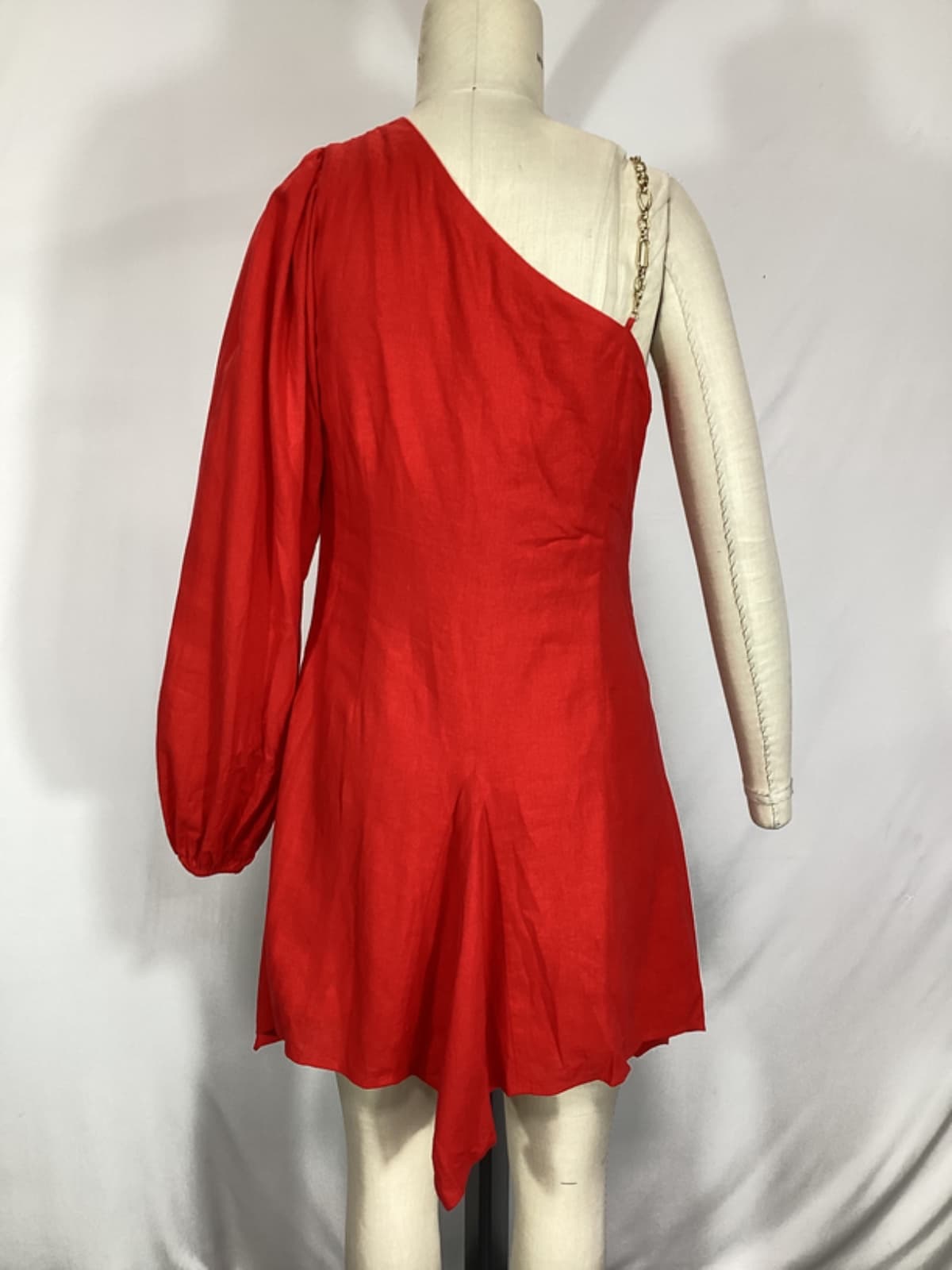 Rosalie Mini Dress In Bright Red - Image 2