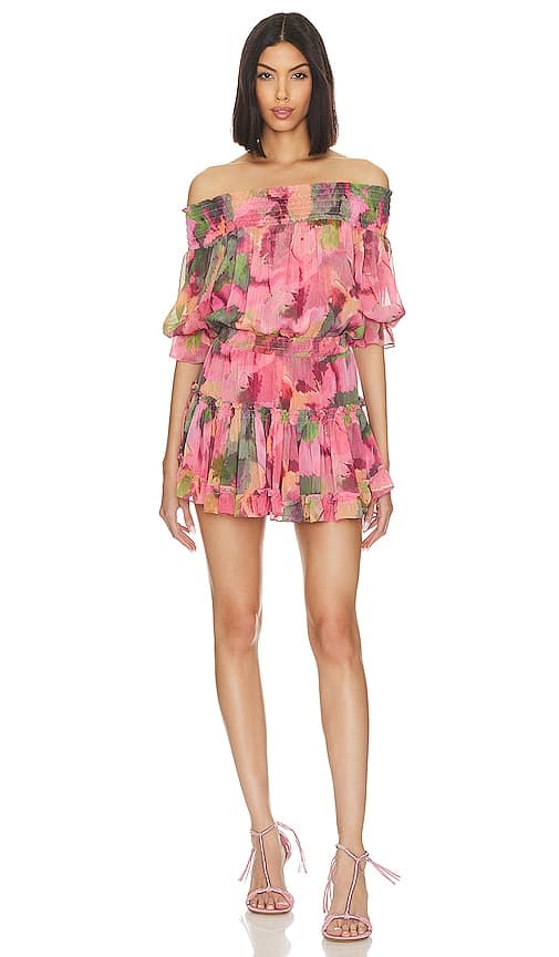 Darla Dress In Watermelon Tourmaline - Image 1