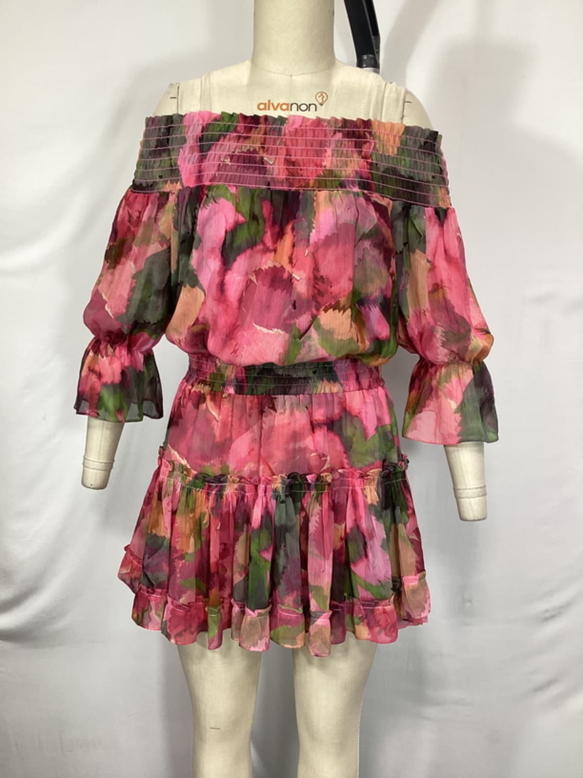 Darla Dress In Watermelon Tourmaline - Image 3