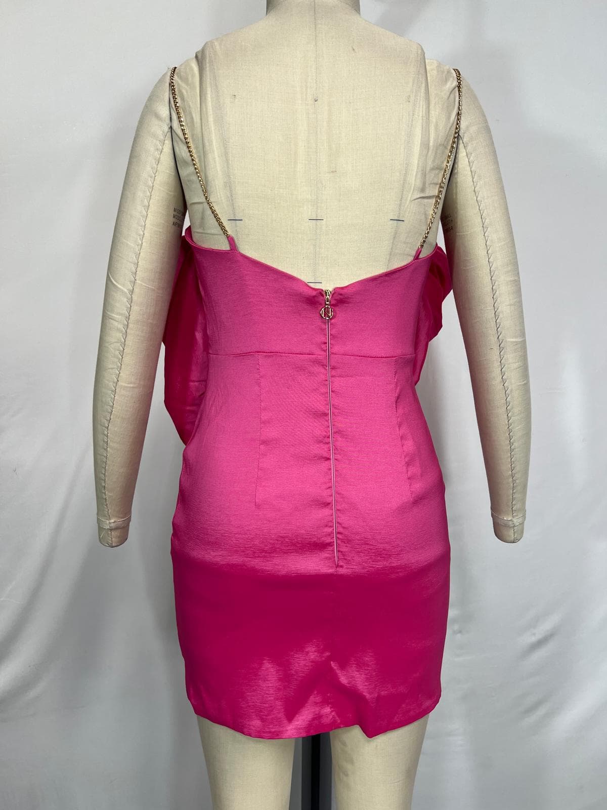 Reese Bow Mini Dress In Pink - Image 3