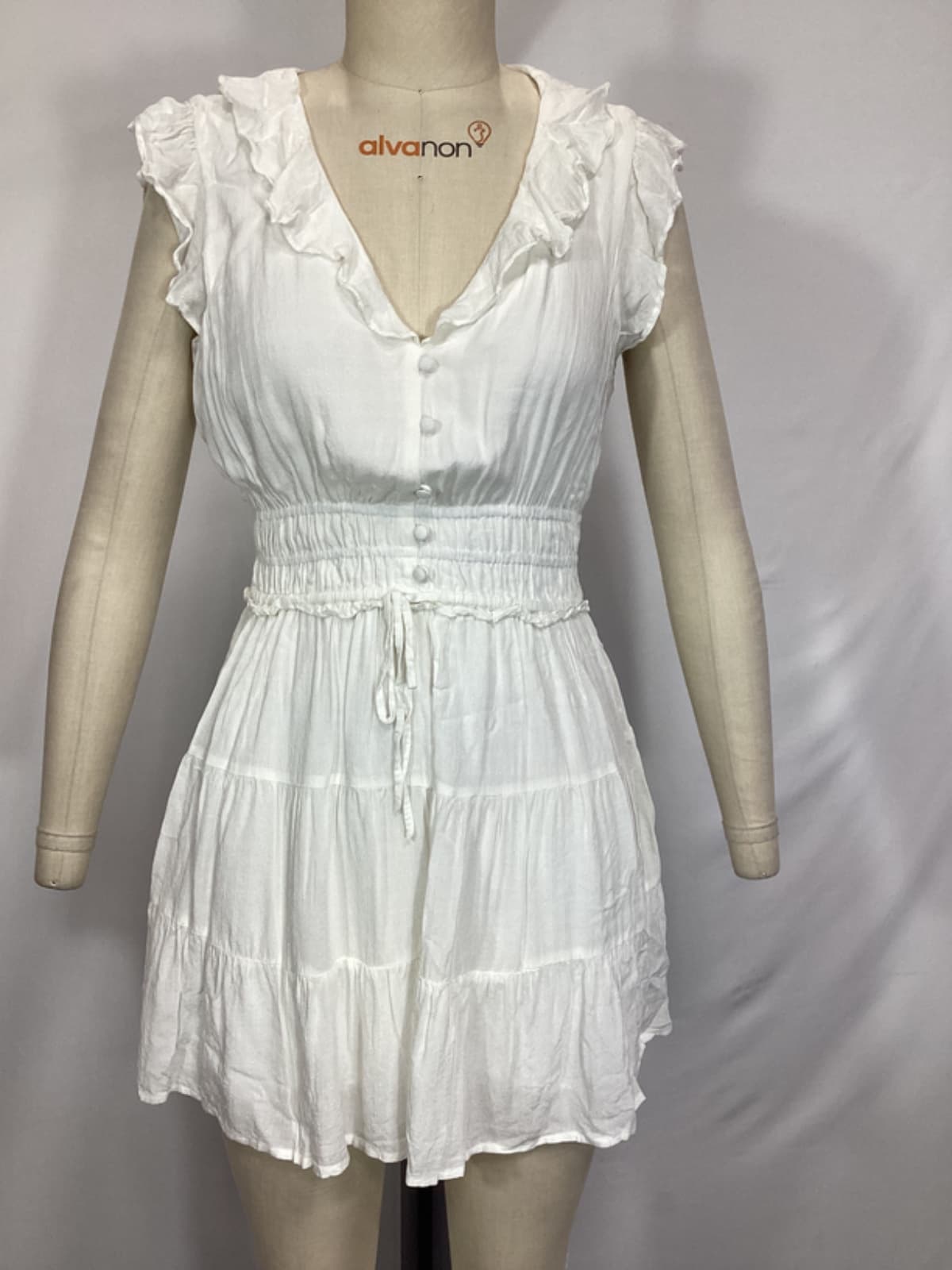 Paradis Mini Dress In White - Image 2