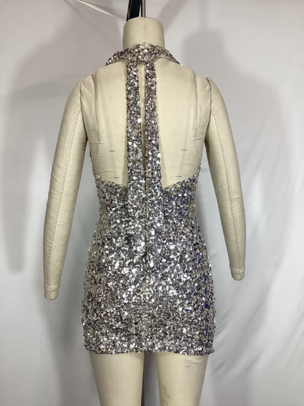 Smoke Show Mini Dress In Silver - Image 3