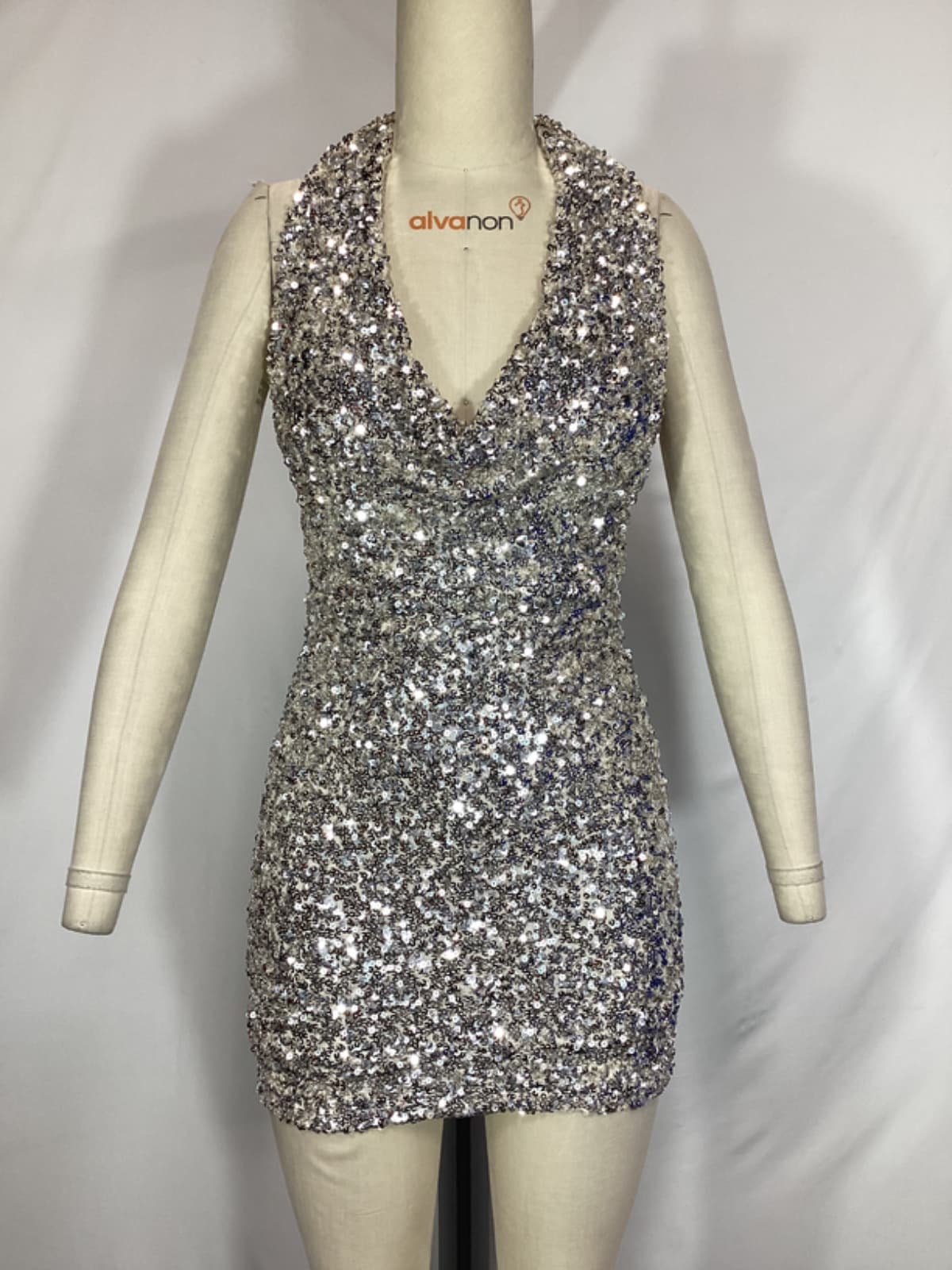Smoke Show Mini Dress In Silver - Image 4