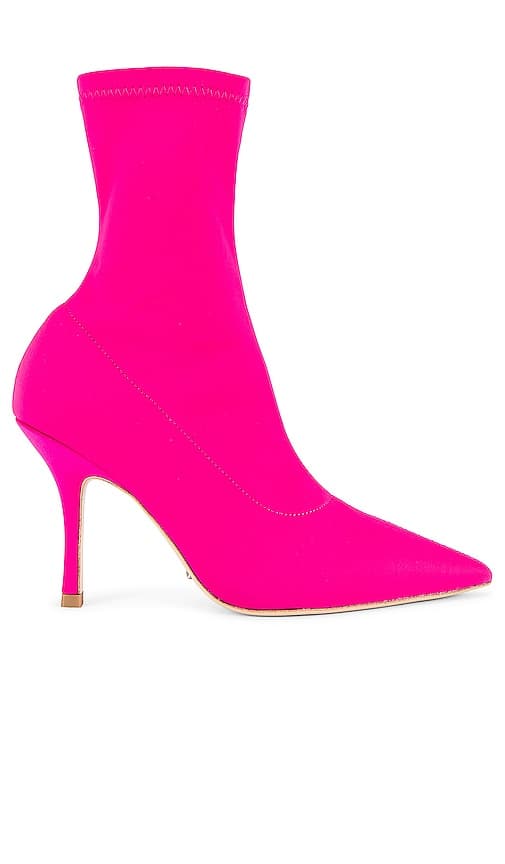 Kitana Heeled Bootie In Pink Lycra - Image 1