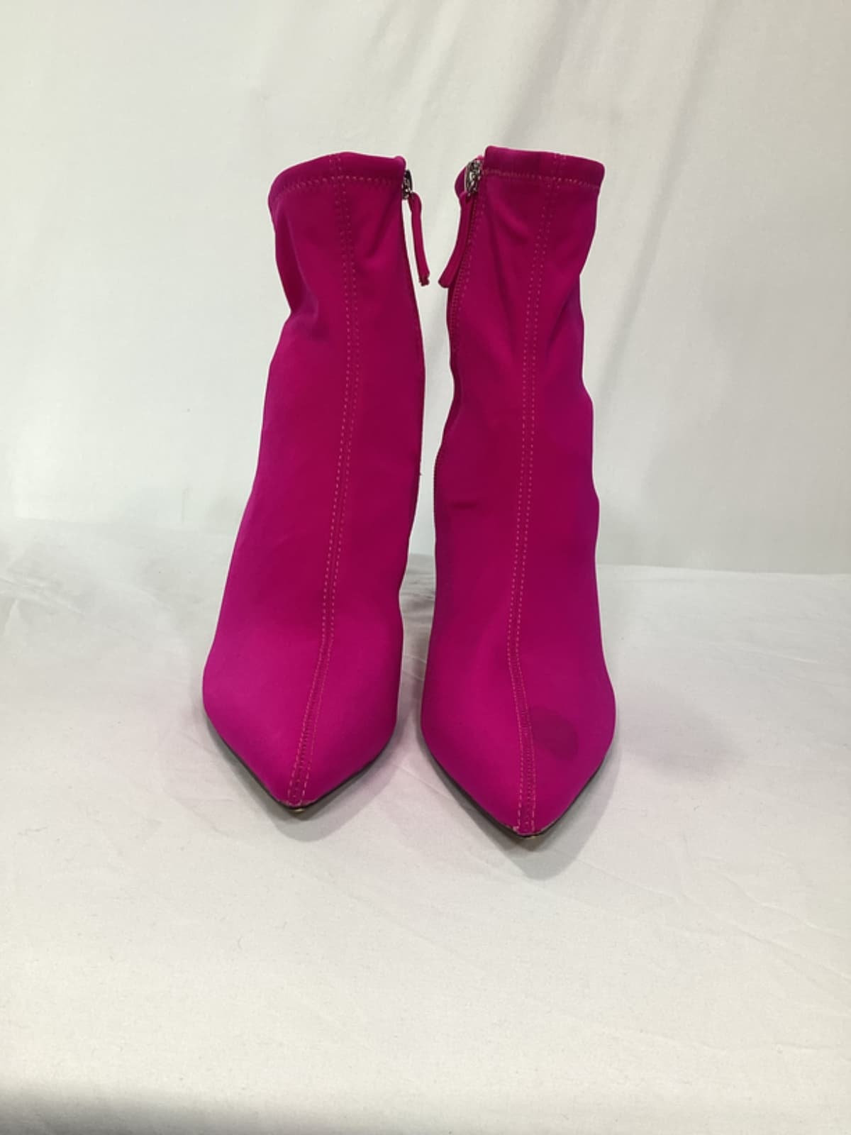 Kitana Heeled Bootie In Pink Lycra - Image 2