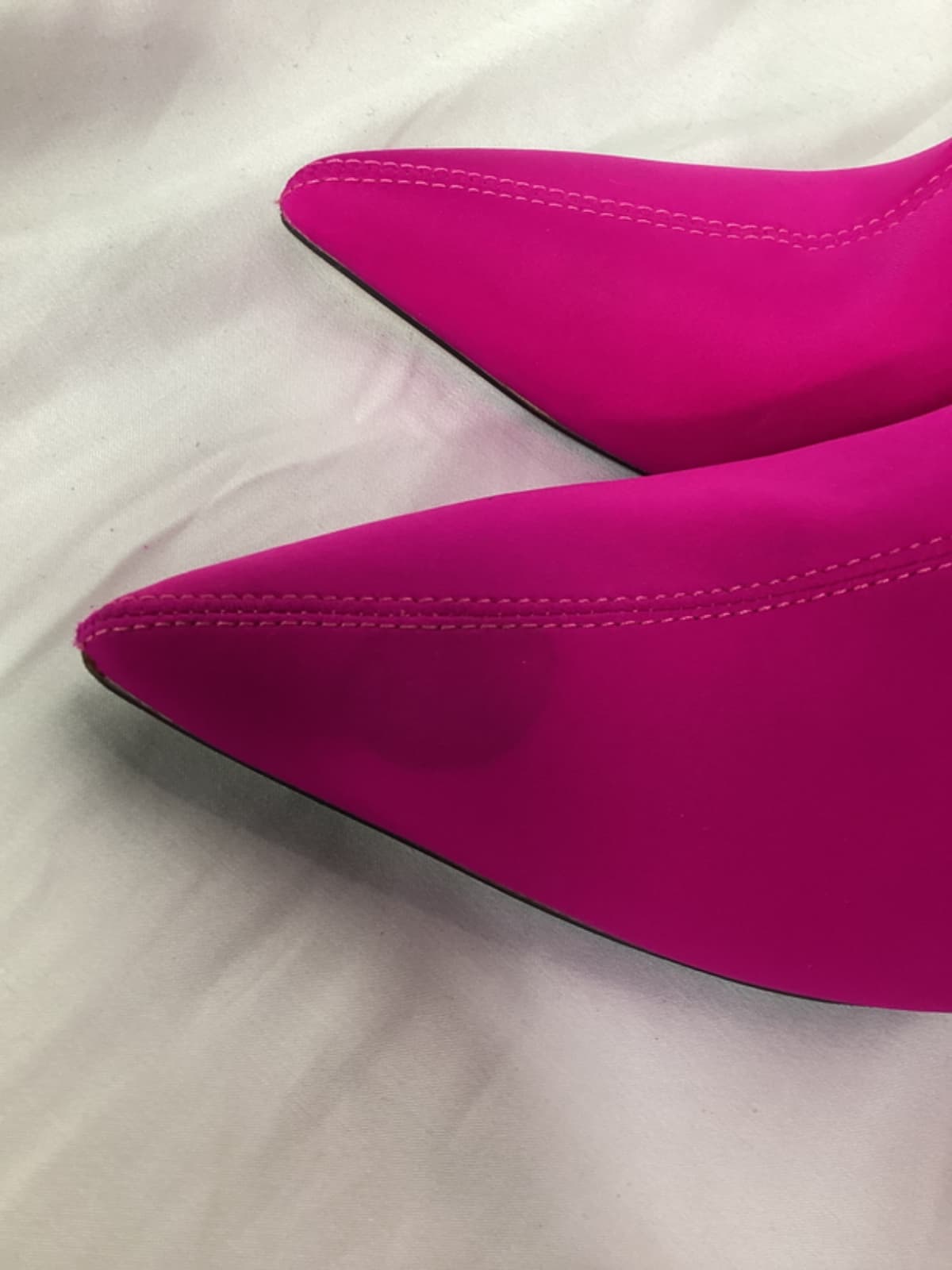 Kitana Heeled Bootie In Pink Lycra - Image 4