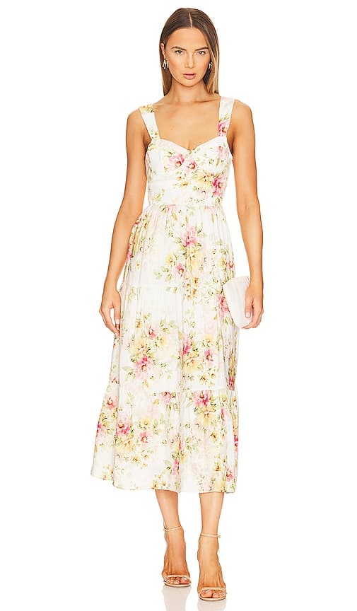 Monique Midi Dress In New Day Ivory - Image 1