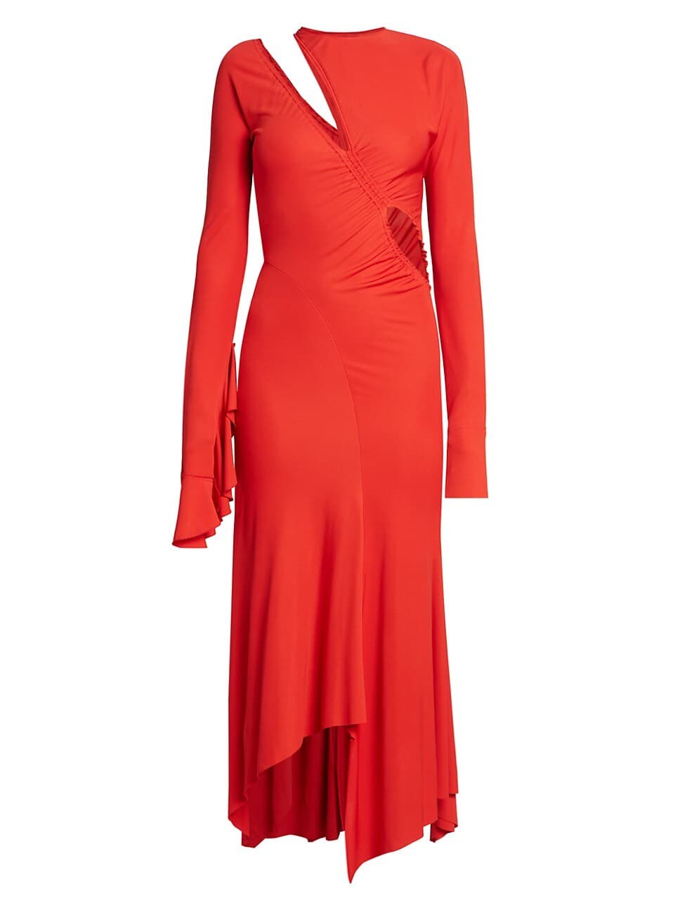 Asymmetric Slash Jersey Dress - Image 1