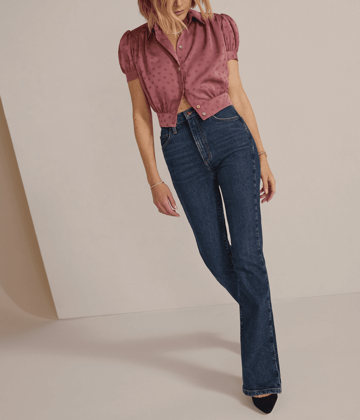 THE VALENTINA SHORTIE SUPER HIGH RISE MINI BOOTCUT - Image 1
