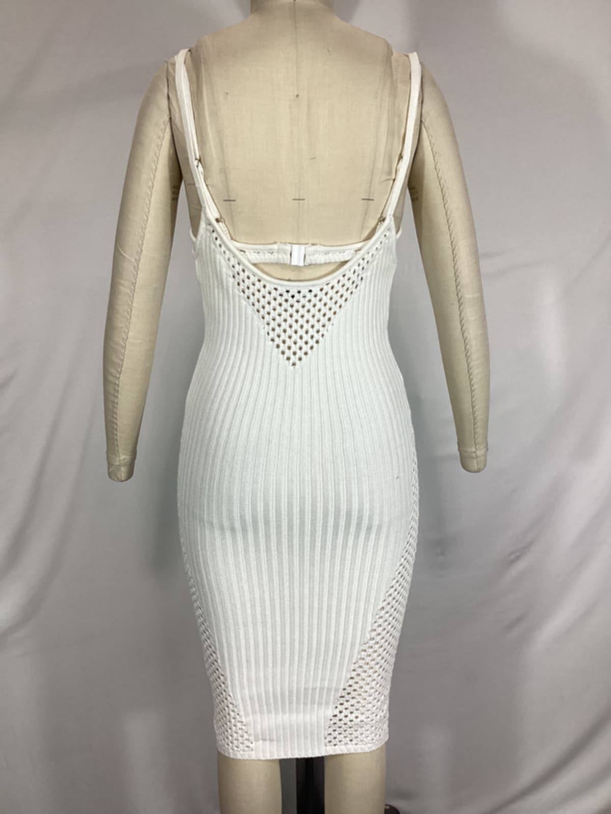 Nadene Layer Midi Dress In Ivory - Image 2