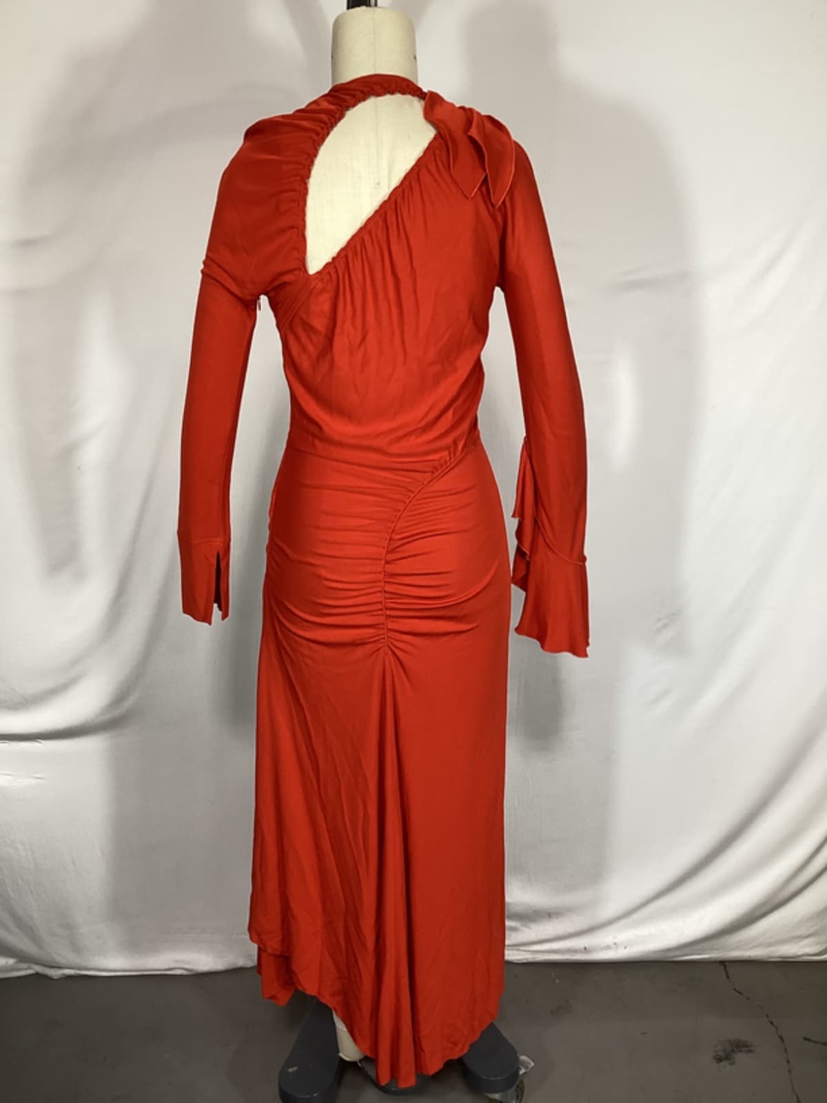 Asymmetric Slash Jersey Dress - Image 4