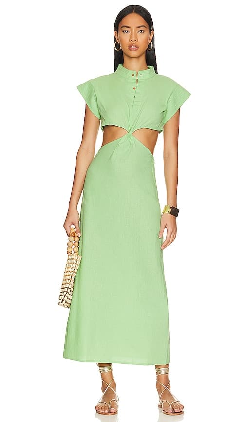 Nola Maxi Dress In Naupaka - Image 1