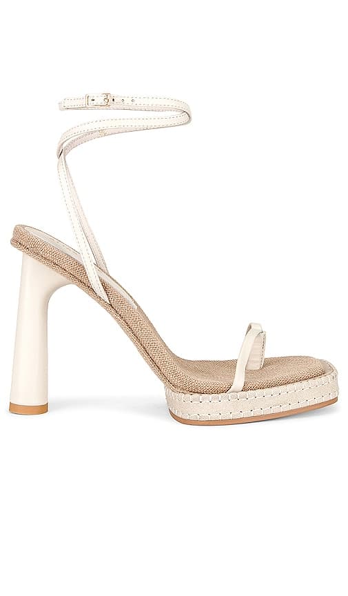 Gia Platform Heel In Bone Leather - Image 1