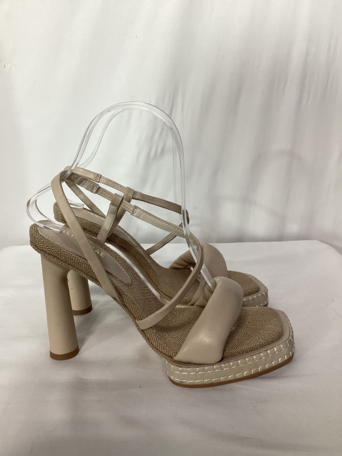 Gia Platform Heel In Bone Leather - Image 3