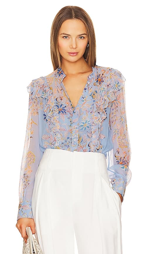 Lyna Shirt With Slip In Sky Blue - Image 1