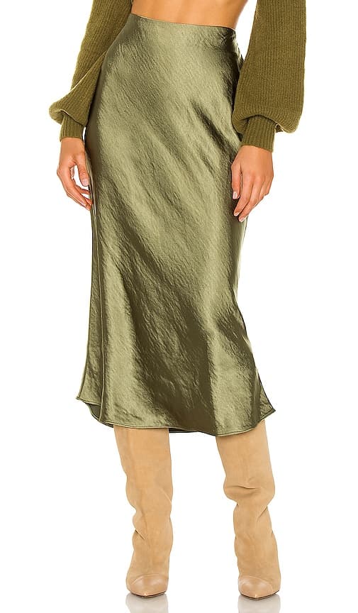 Gysele Midi Skirt In Sage - Image 1