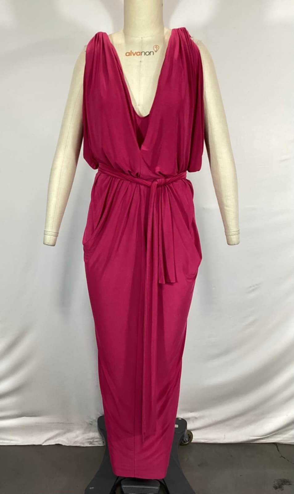 Xenia Dress In Fuchsia - Image 2